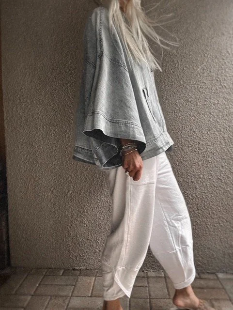Wilma Relaxed Joggers - White  *NEW*