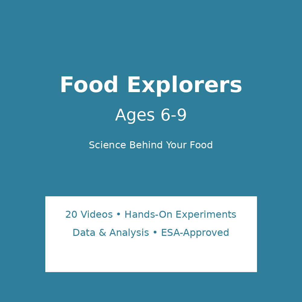 Food Explorers — Ages 6-9 | Parent-Guided Discovery Curriculum