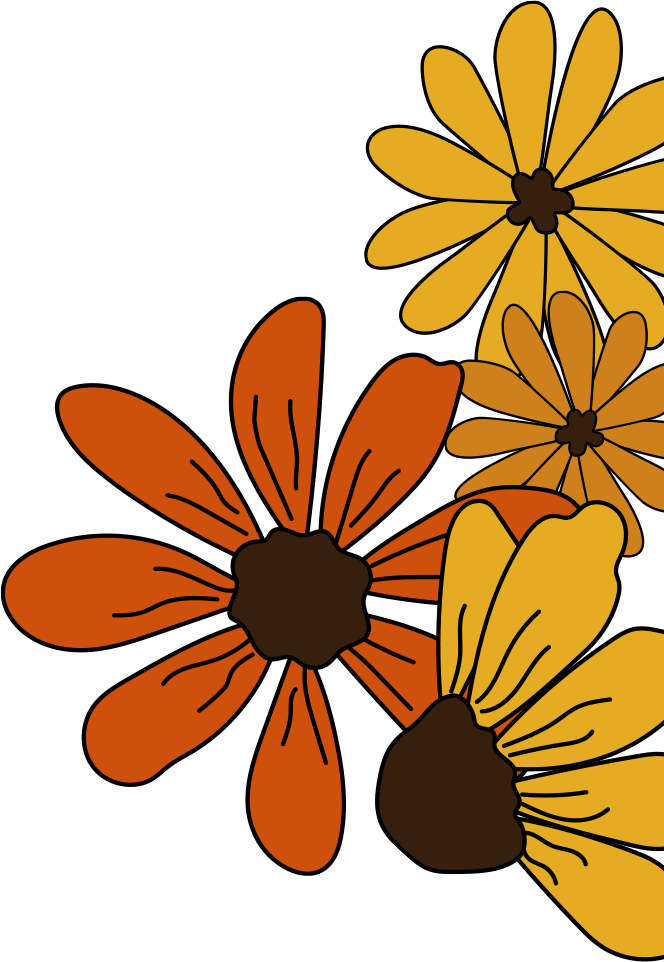 illustrated decorative flowers
