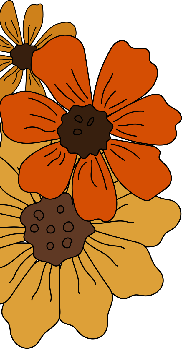 illustrated decorative flowers