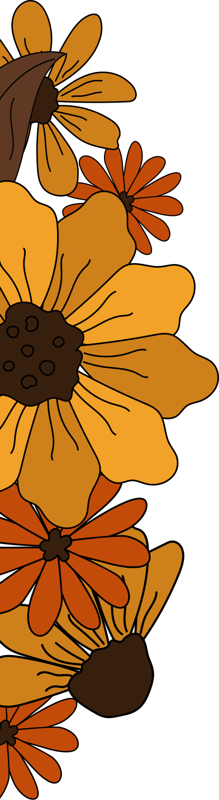 illustrated decorative flowers