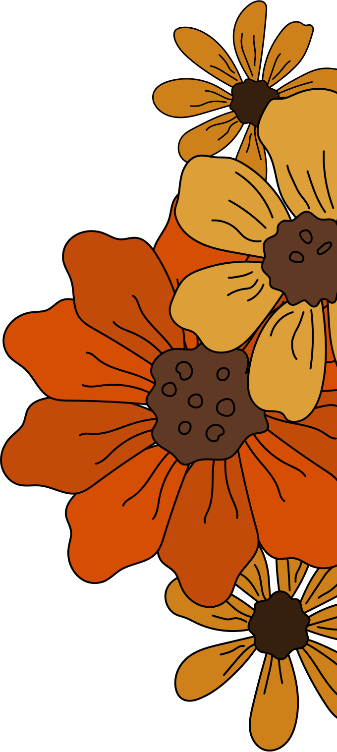 illustrated decorative flowers