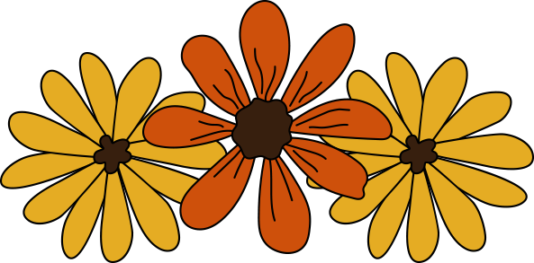 Illustrated decorative flowers