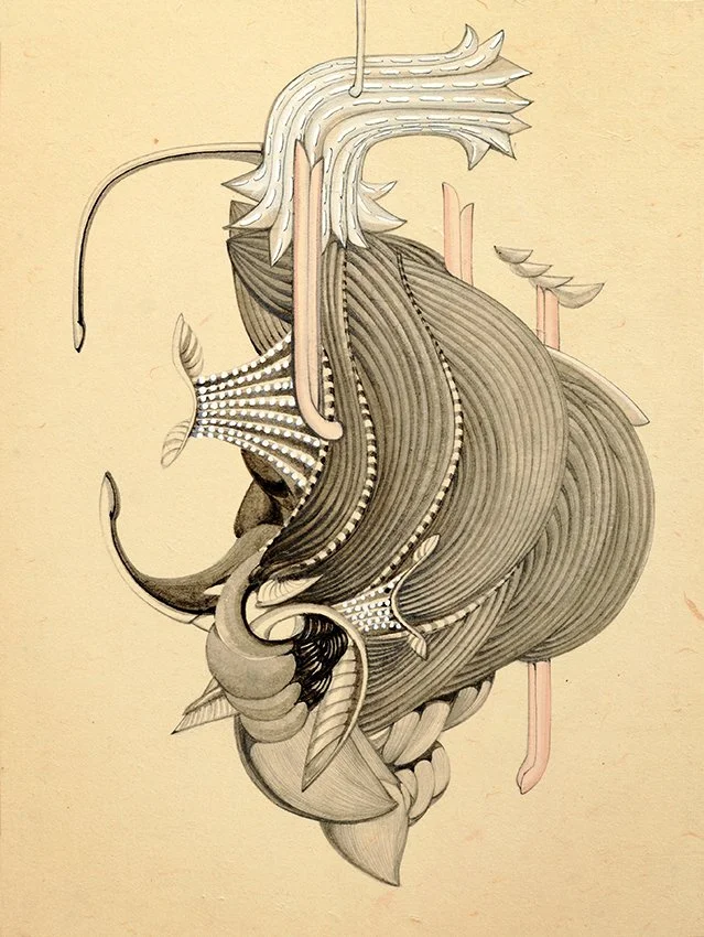 Untitled, vegetal dyes, korean ink, Hanji paper, 2022