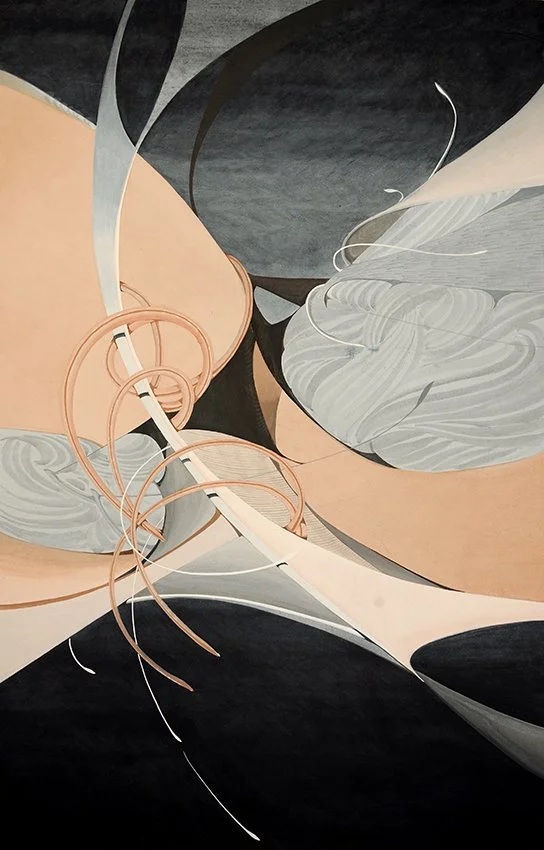 Elnath III, 116 x 72 cm vegetal dyes, korean ink, Hanji paper, 2026