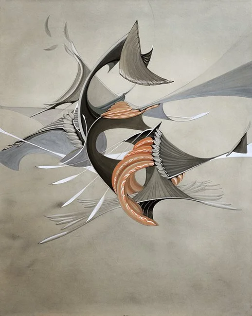Entolma, vegetal dyes, korean ink, Hanji paper, 2024