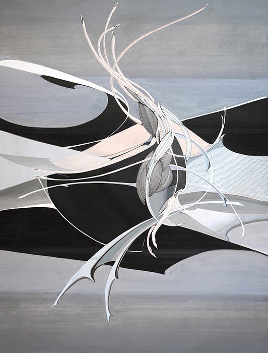 Coda,  vegetal dyes, korean ink, Hanji paper, 2025