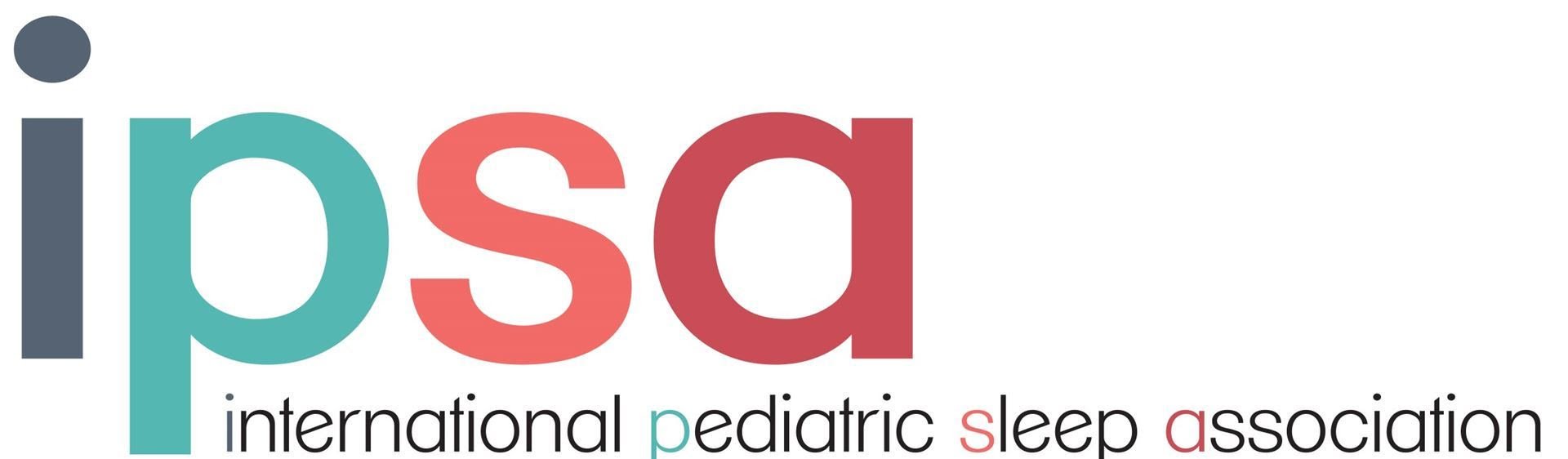 Logo of the International Pediatric Sleep Association (IPSA) with large colored lowercase letters 'ipsa' and smaller text below reading 'international pediatric sleep association'.