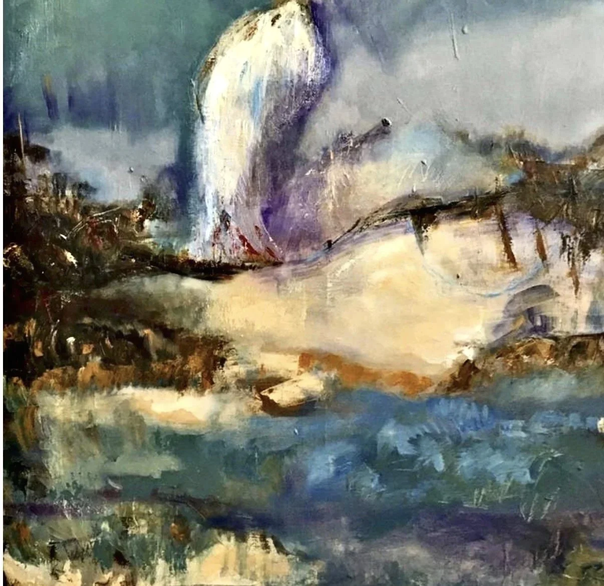 2018 | Abstract, Washington Rain | 60cm x 55cm | $2,950 | Sold