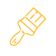 An icon of a paintbrush