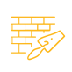 An icon of a trowel and a brick wall