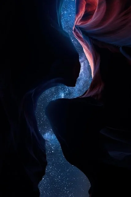Antelope Canyon at night.