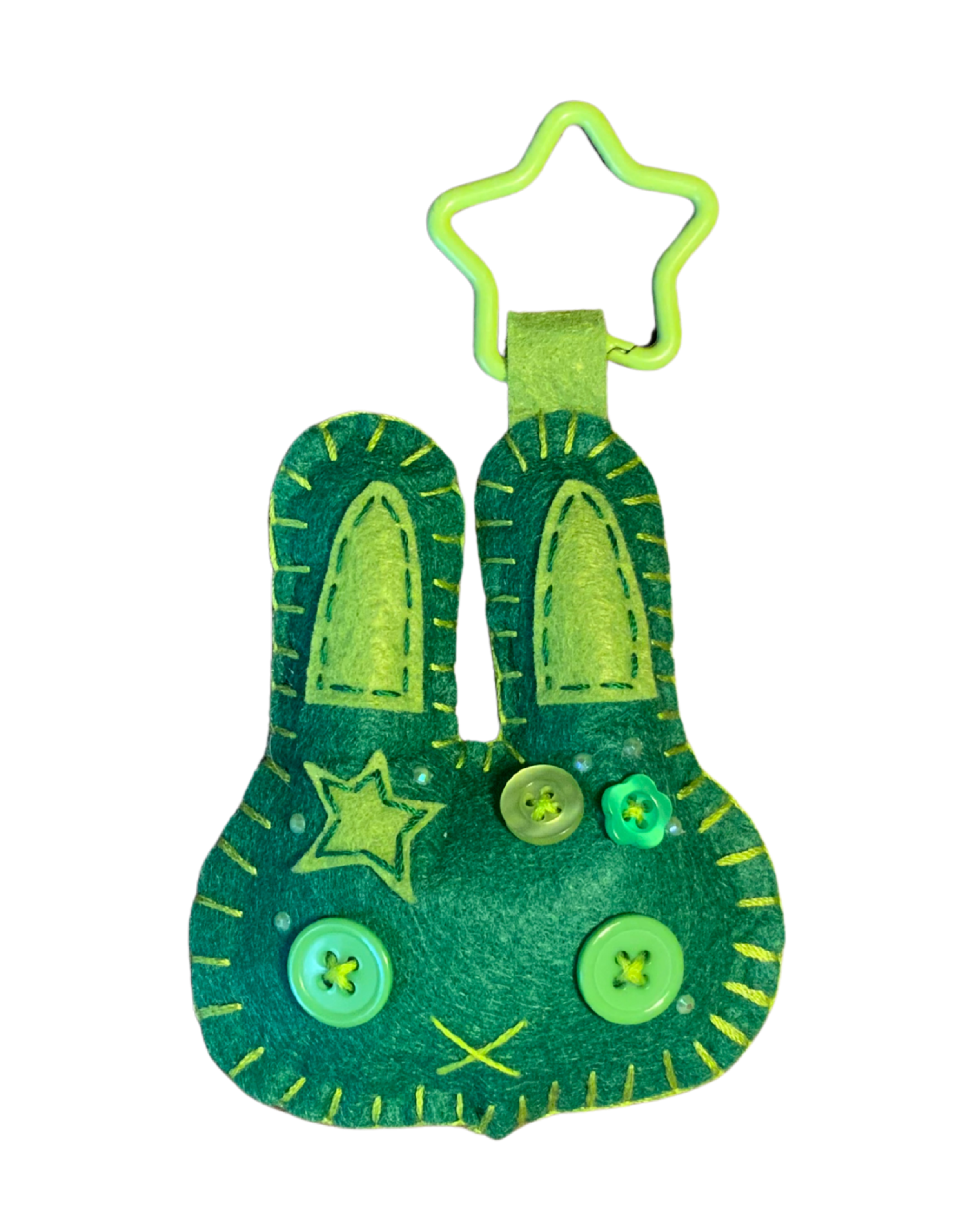 Bunny Uncrustable Baby Keychain - Green & Lime