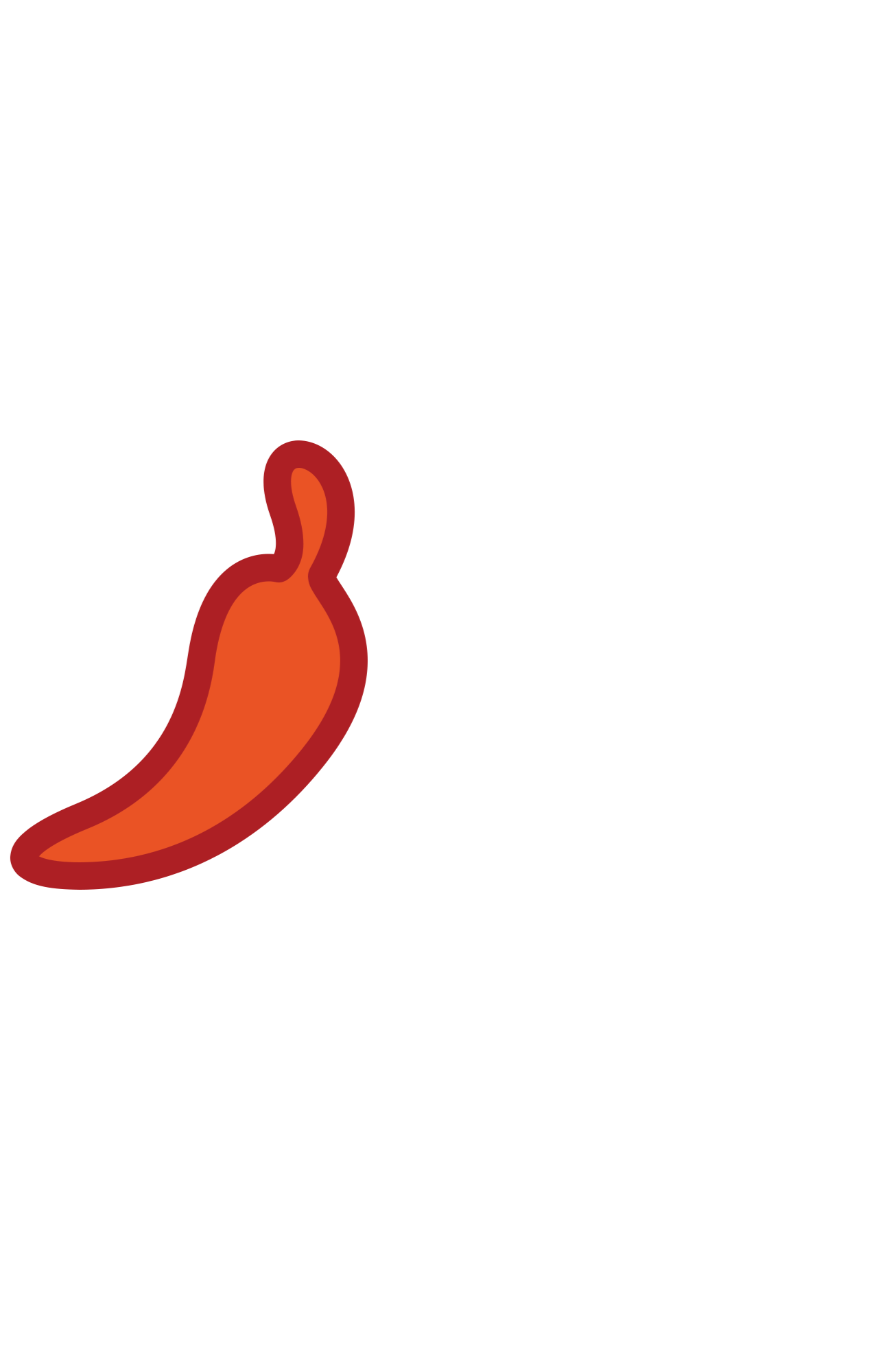 Illustration of a pepper in a minimalist style.
