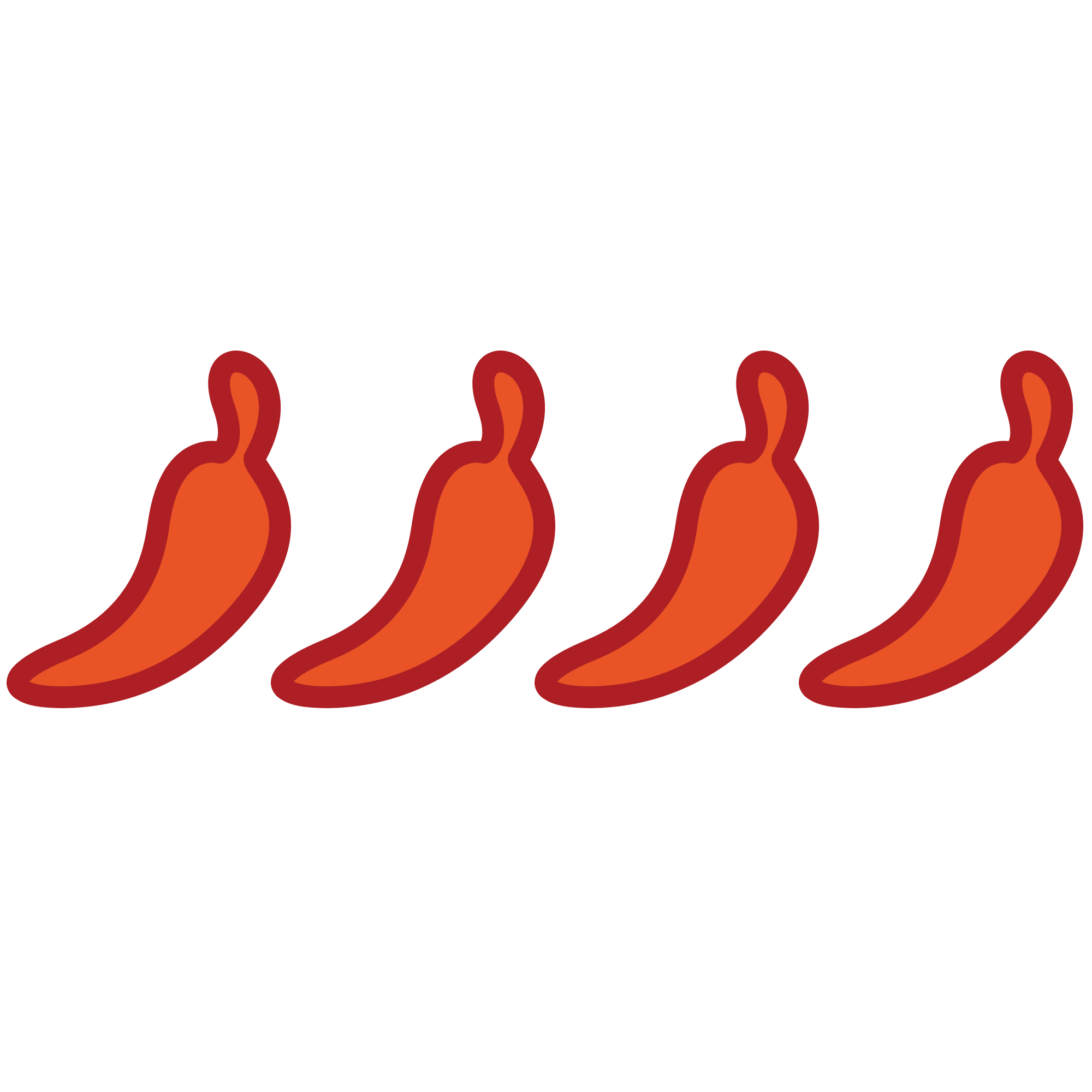Illustration of 4 peppers in a minimalist style.