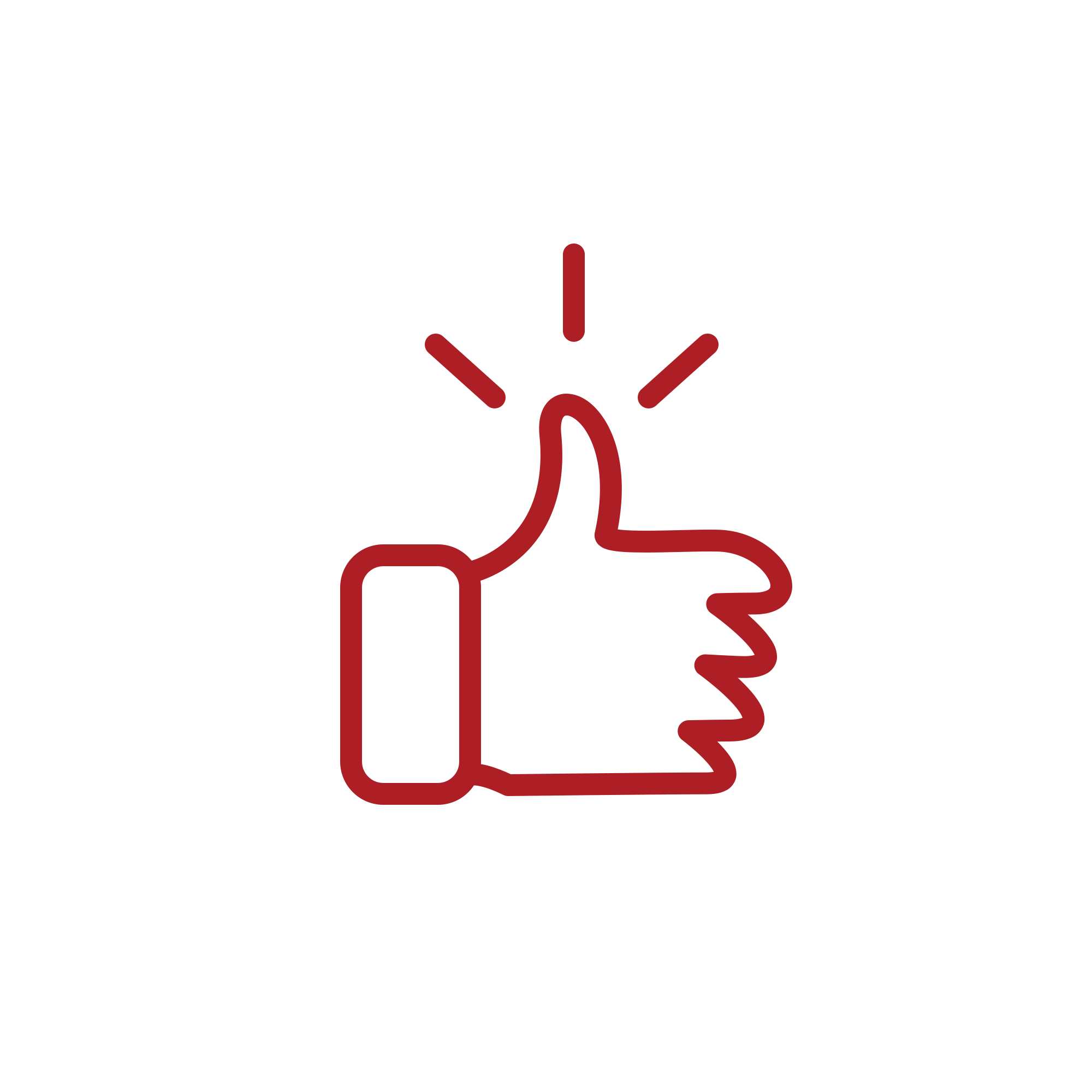 Illustration of a hand with a thumb up in a minimalist style.