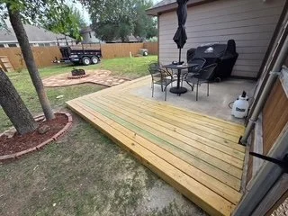 The finished look! A spacious, durable custom deck ready for family gatherings and summer barbecues.