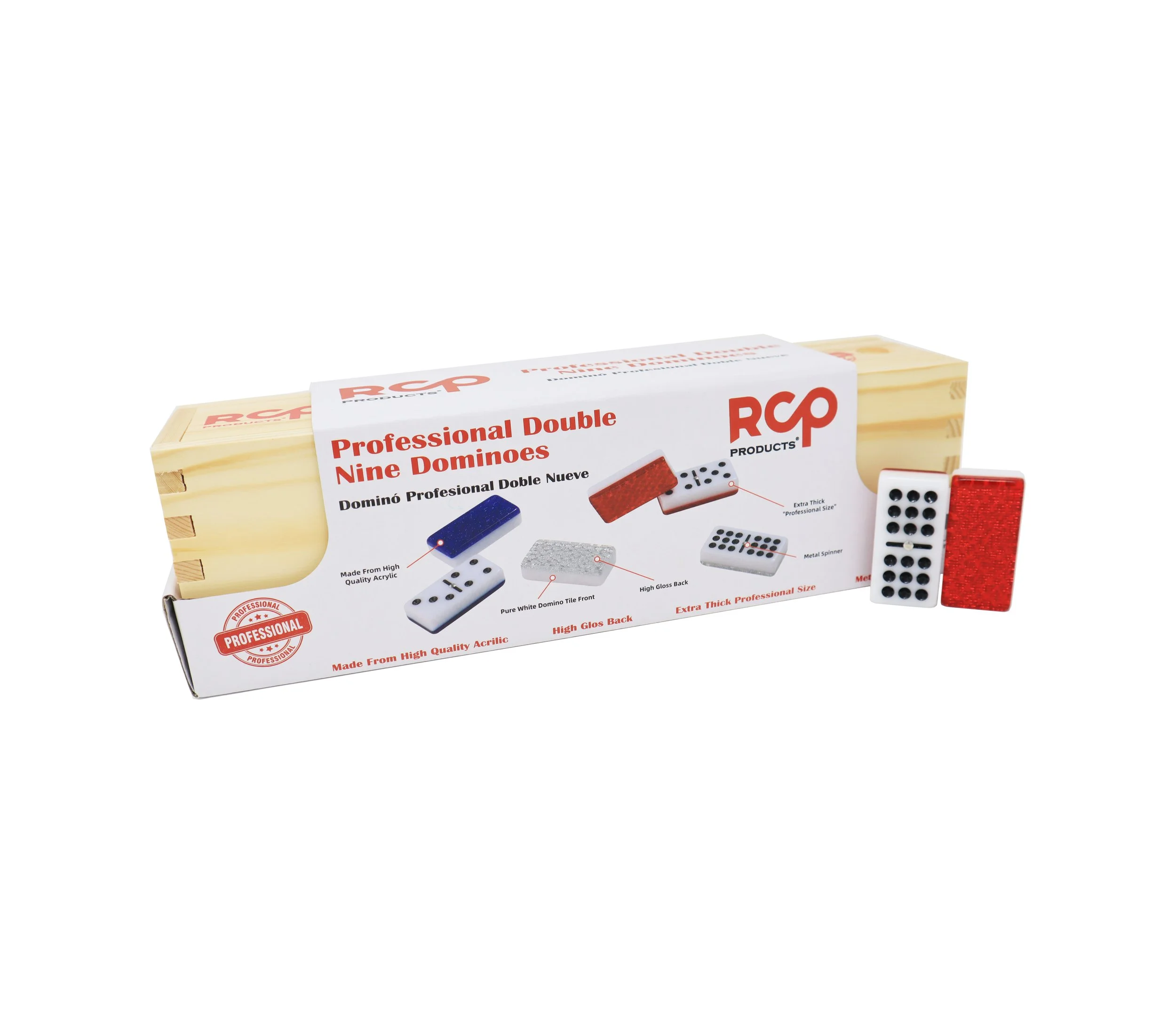 Domino Profecional Double 9 ROJO
