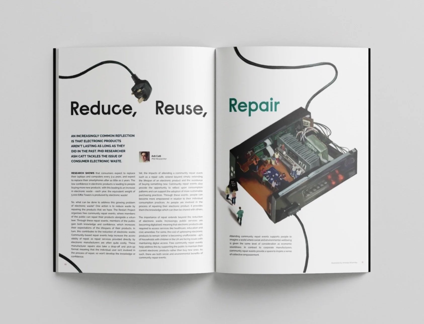 My role was to create editorial illustrations for a set number of articles, working closely with the manager of the GSI and the graphic Designer to create images that felt representative to the vision of the authors articles and to the magazines bran