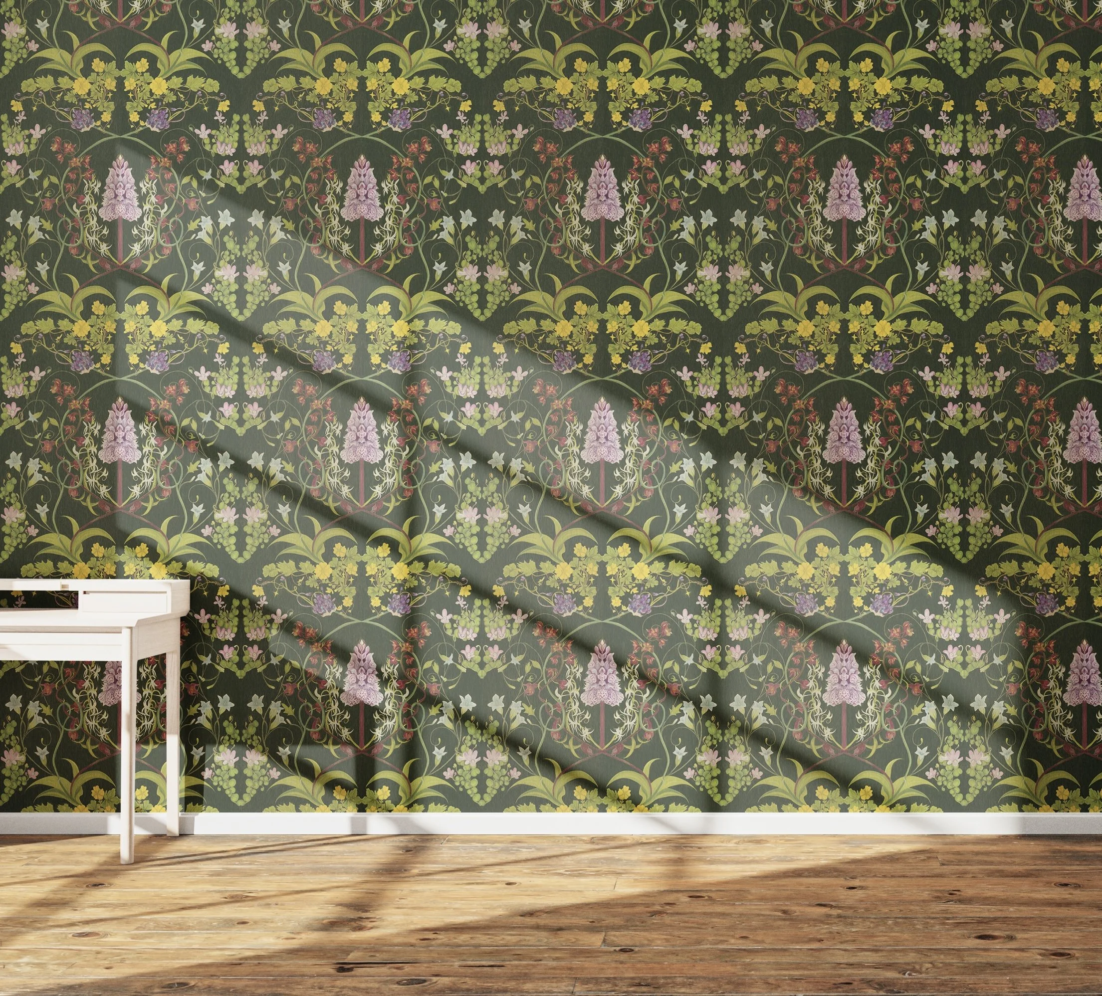 Digital mockup of wallpaper pattern.