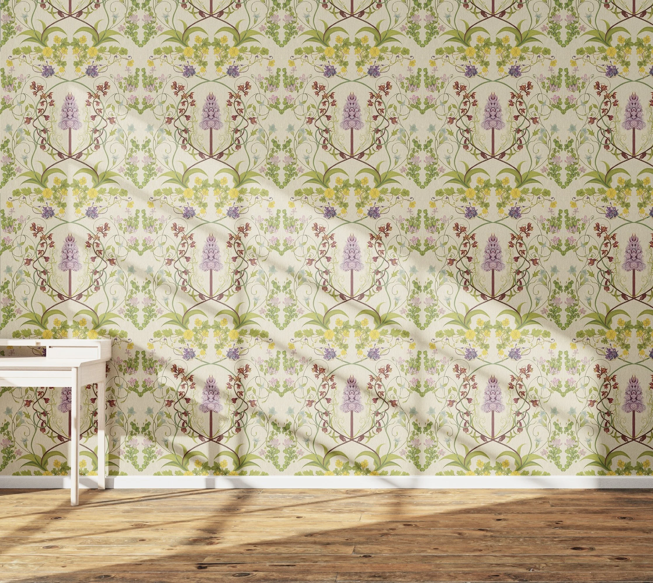 Digital mockup of wallpaper pattern.