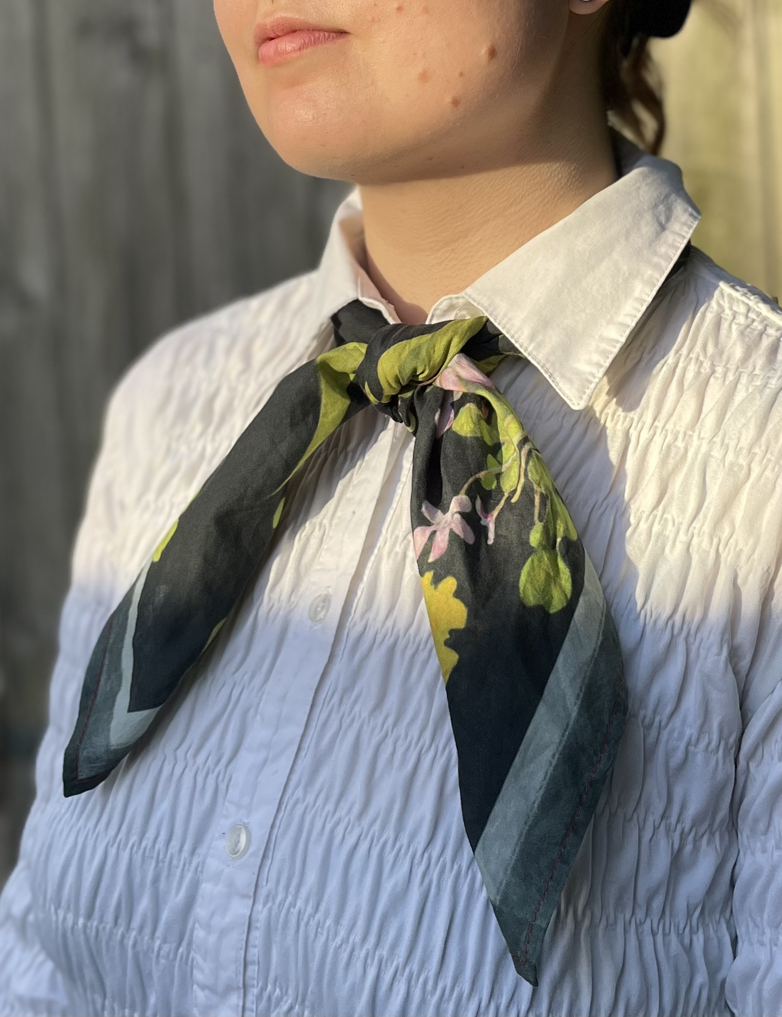 Peak District wildflower design printed onto a cotton scarf with additional boarder created digitally.