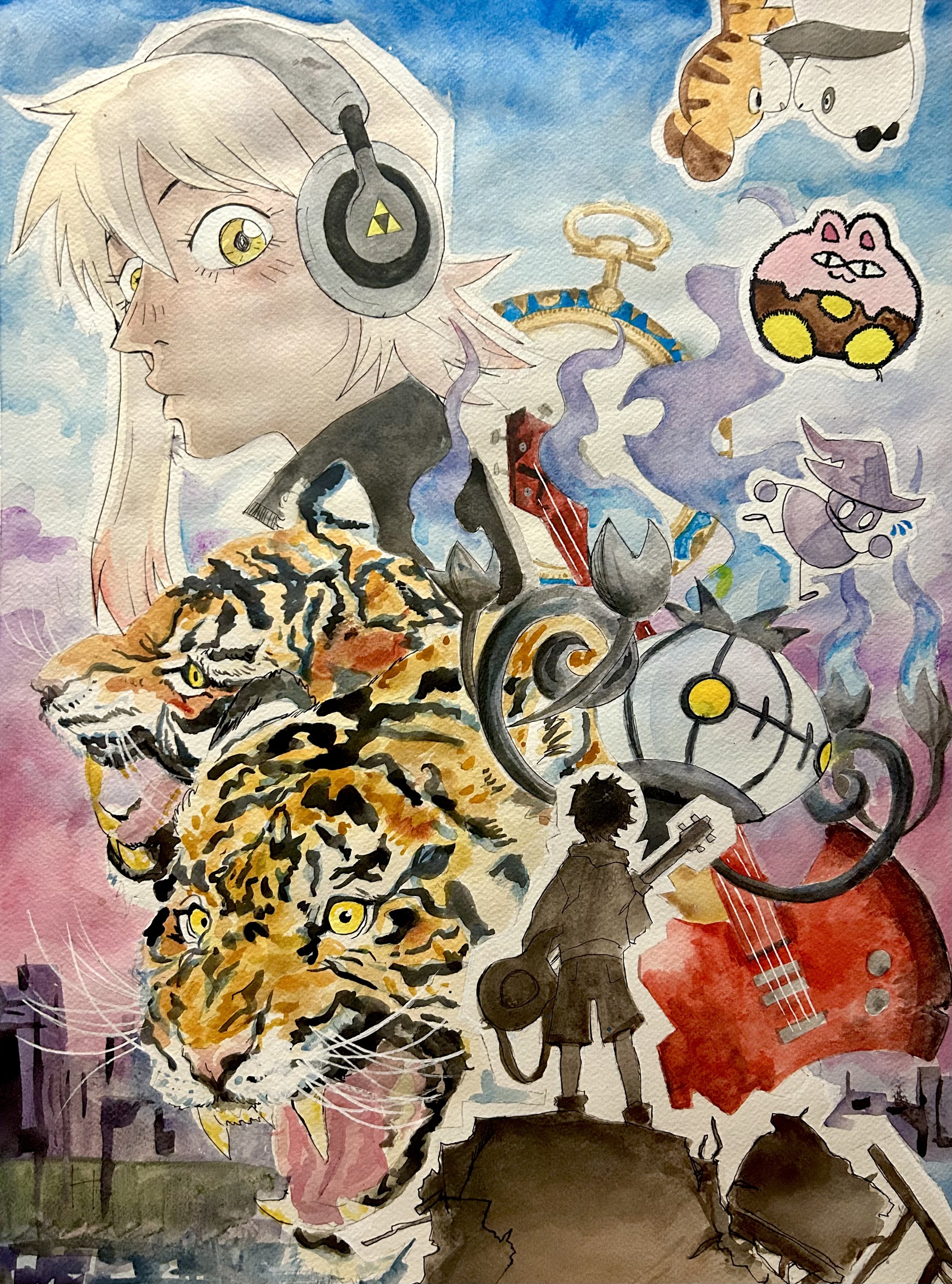 Personal Challenges, Watercolor, 2025, 18x23