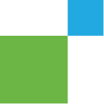 Abstract geometric design with blue, green, and black rectangular shapes.