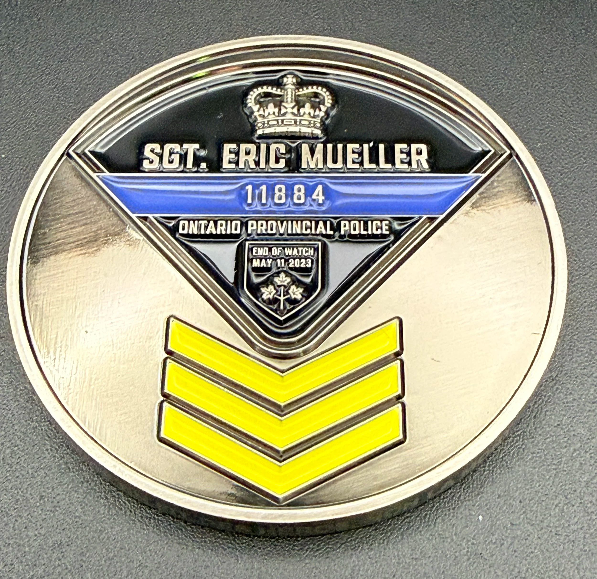 sgt eric mueller, challenge coin, memorial, fundraiser, hereos in life, not death