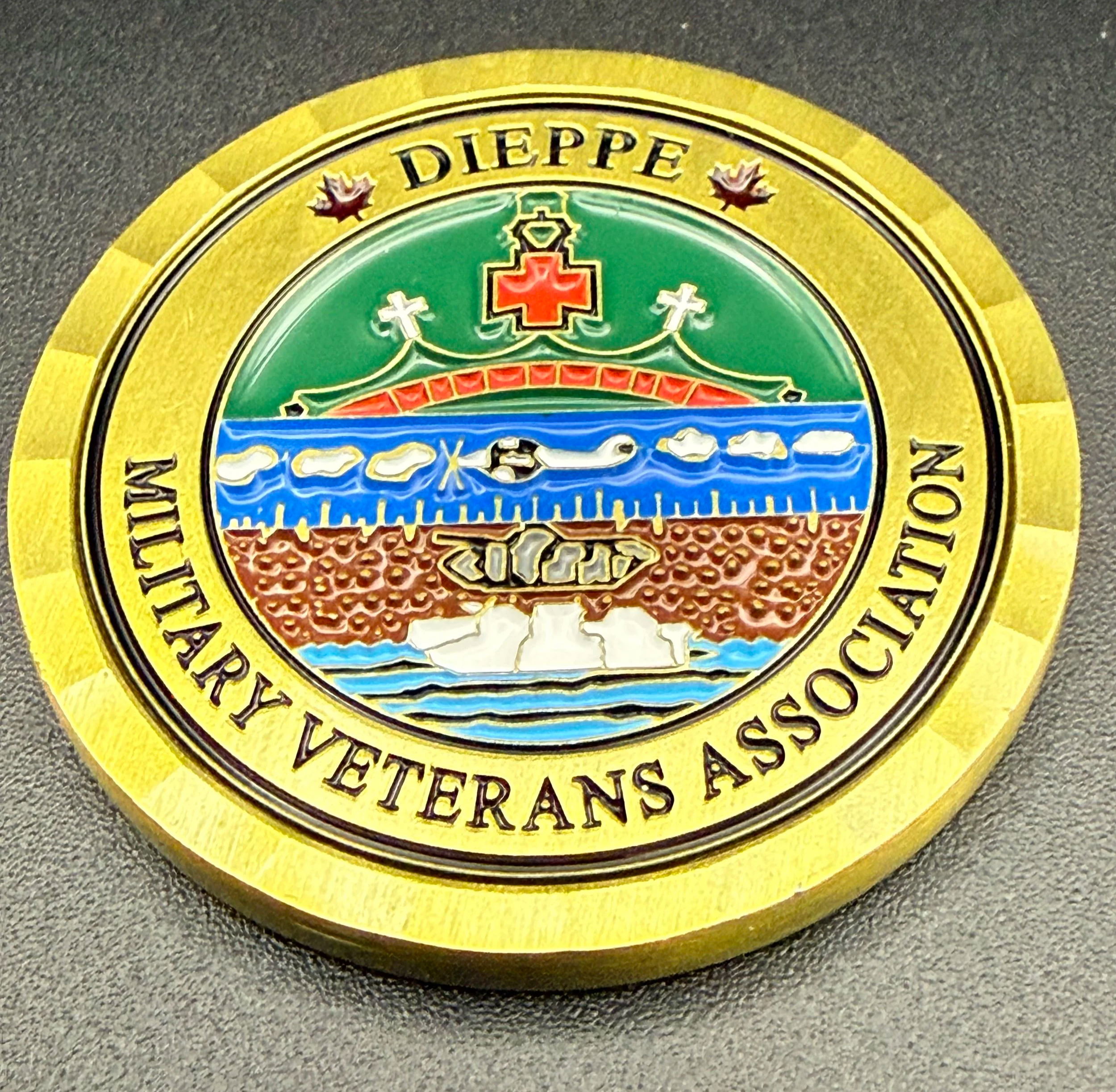 military veterans association, dieppe, challenge coin