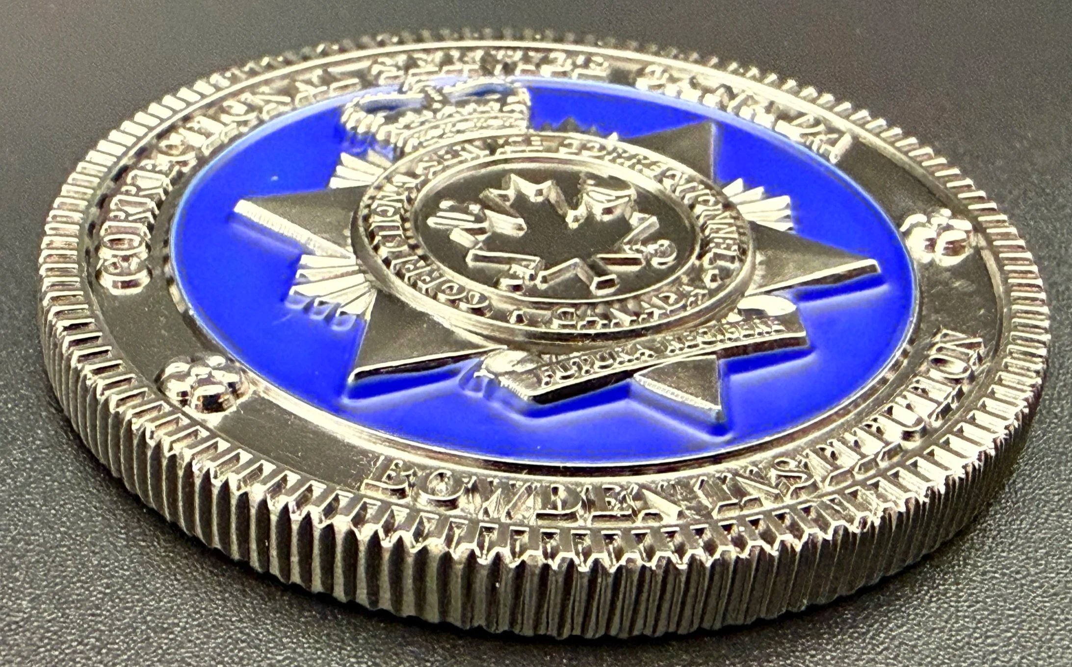 Bowden Inst, Correctional Services Canada, Challenge Coin, 3D, Custom Edge, Coin