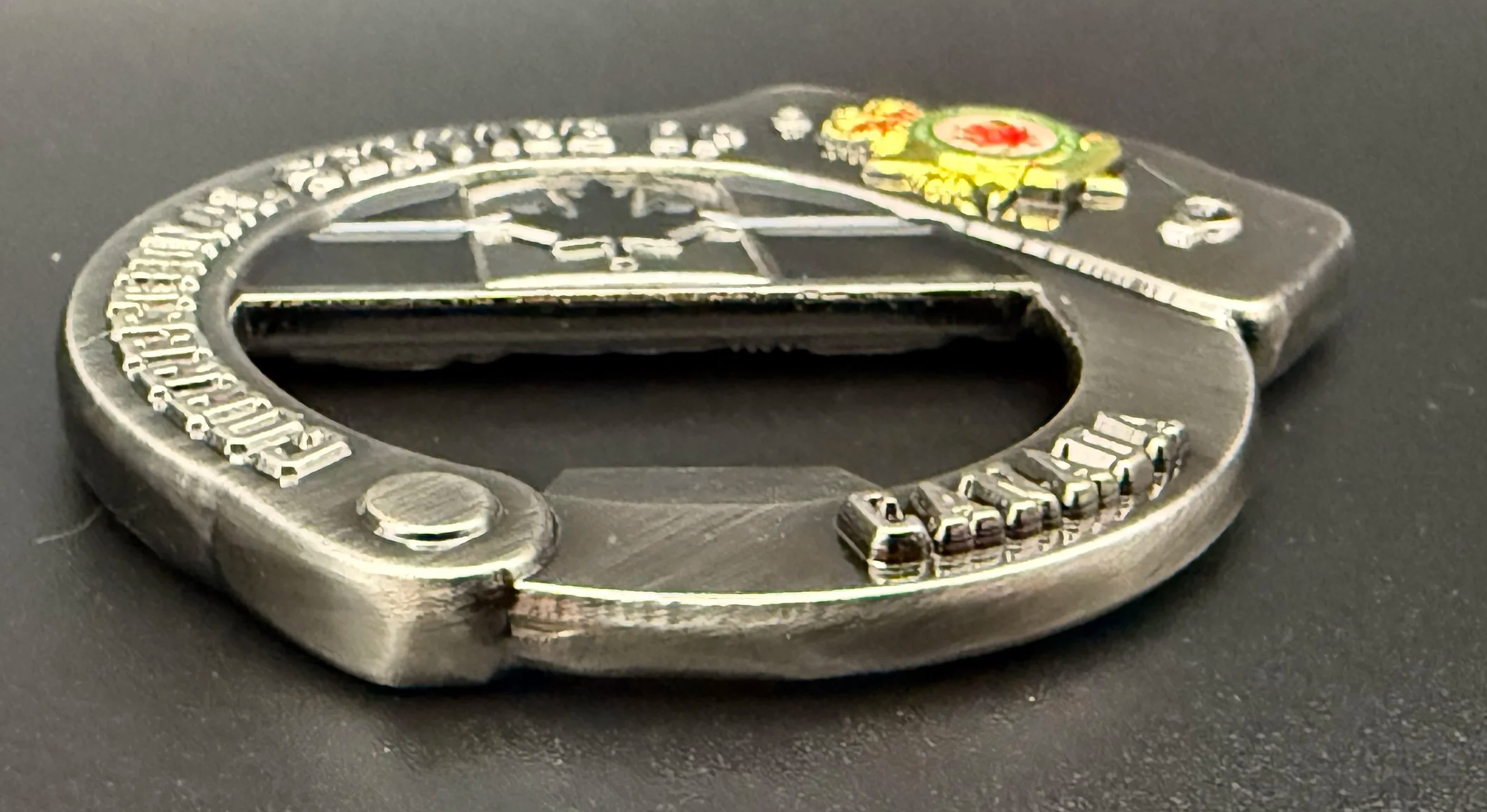 Custom Bottle Opener Style Challenge Coin, Handcuff Challenge Coin, 3D, Dual Plated