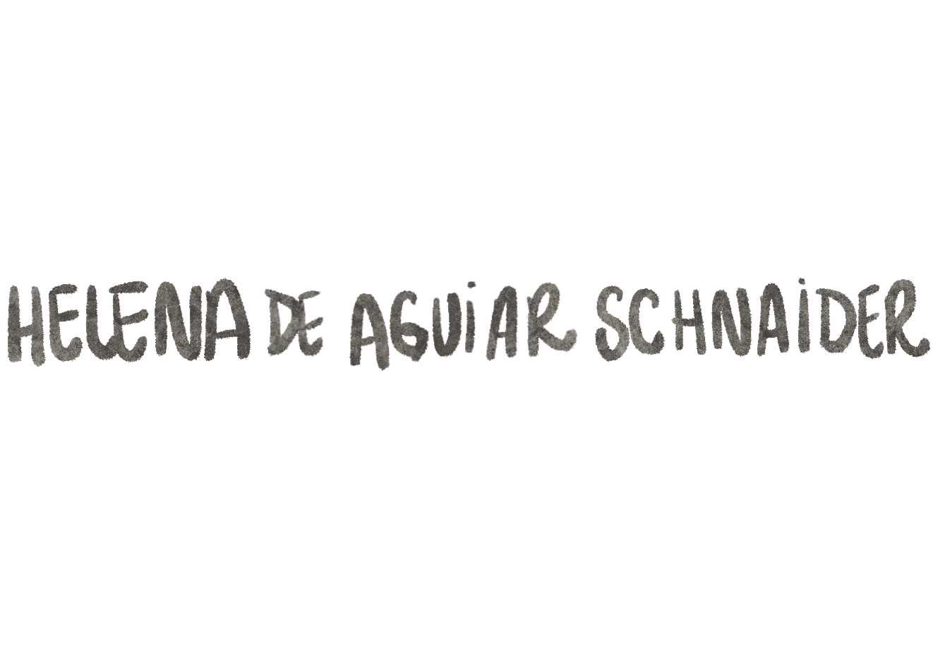 'Helena de Aguiar Schnaider' in gray handwritten font.