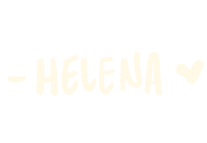 White handwritten text reads '- HELENA' with a small heart symbol next to it on a black background.