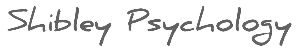 Text saying "Shibley Psychology" in a handwritten style font.