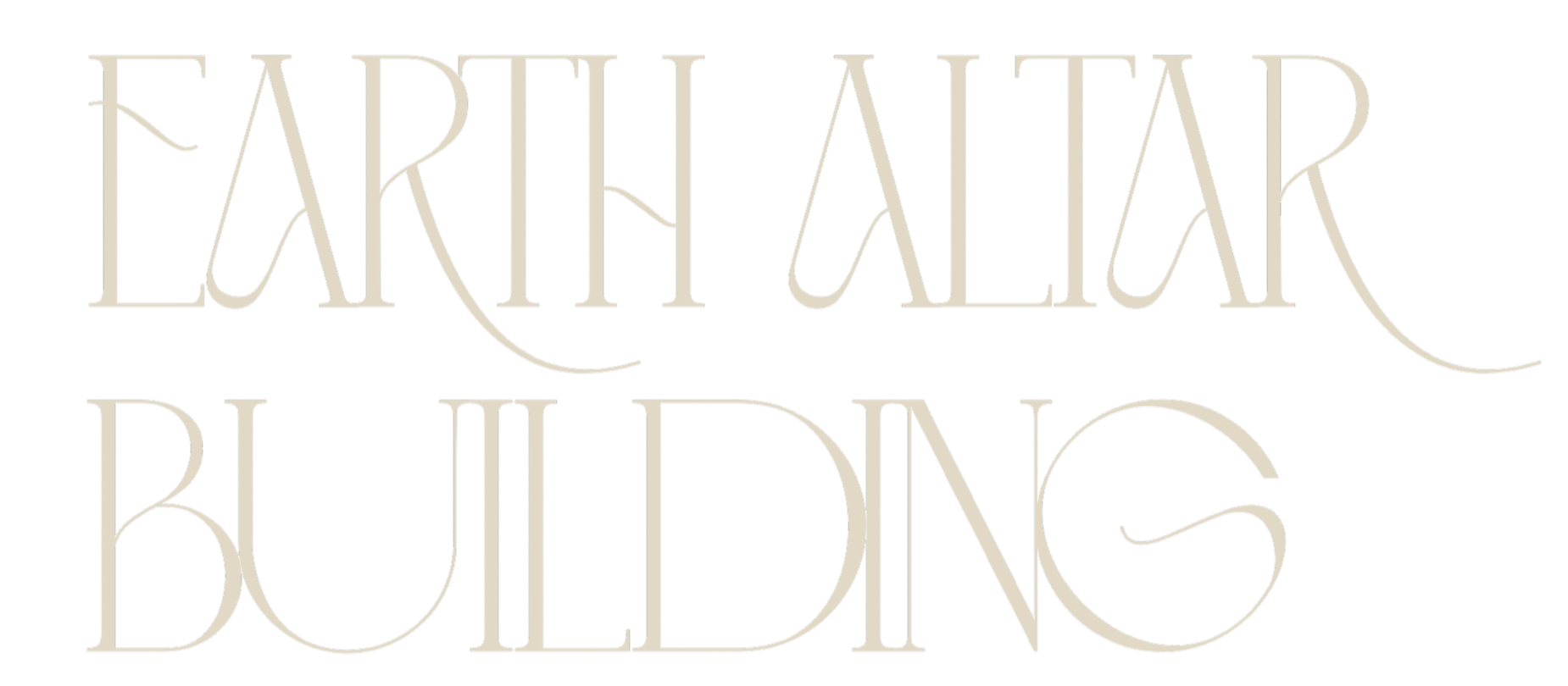 Text reading 'Earth Atar Buildings' in a stylized font on a black background.