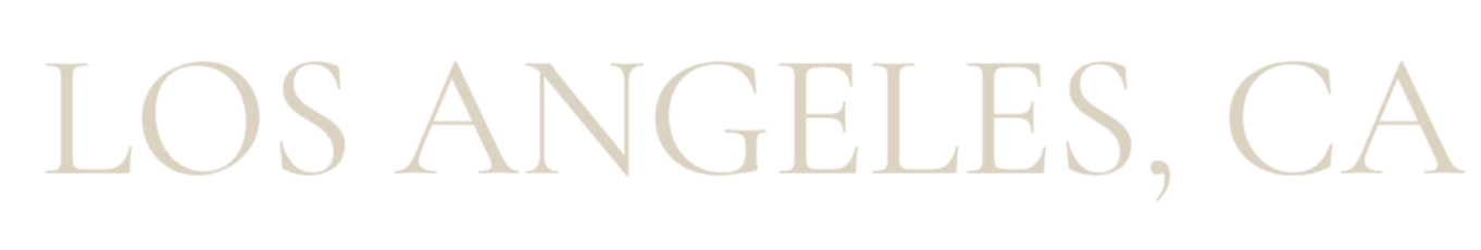 Text saying 'LOS ANGELES, CA' in large serif font