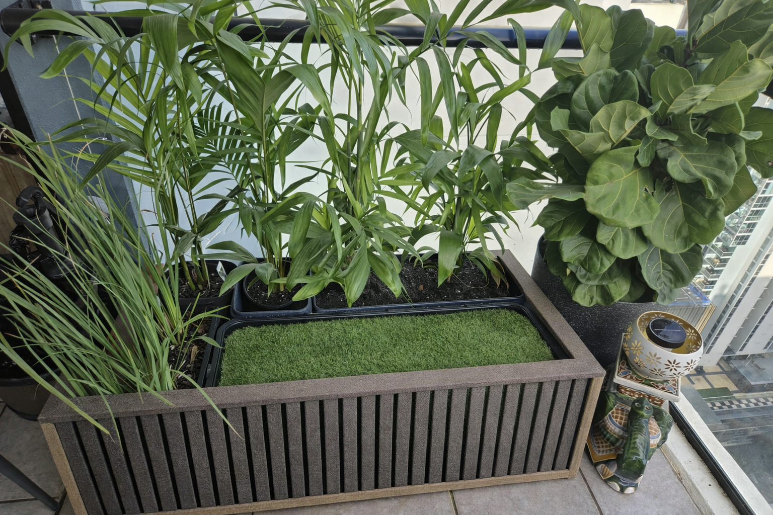 Custom pet toilet installed on Brisbane apartment balcony