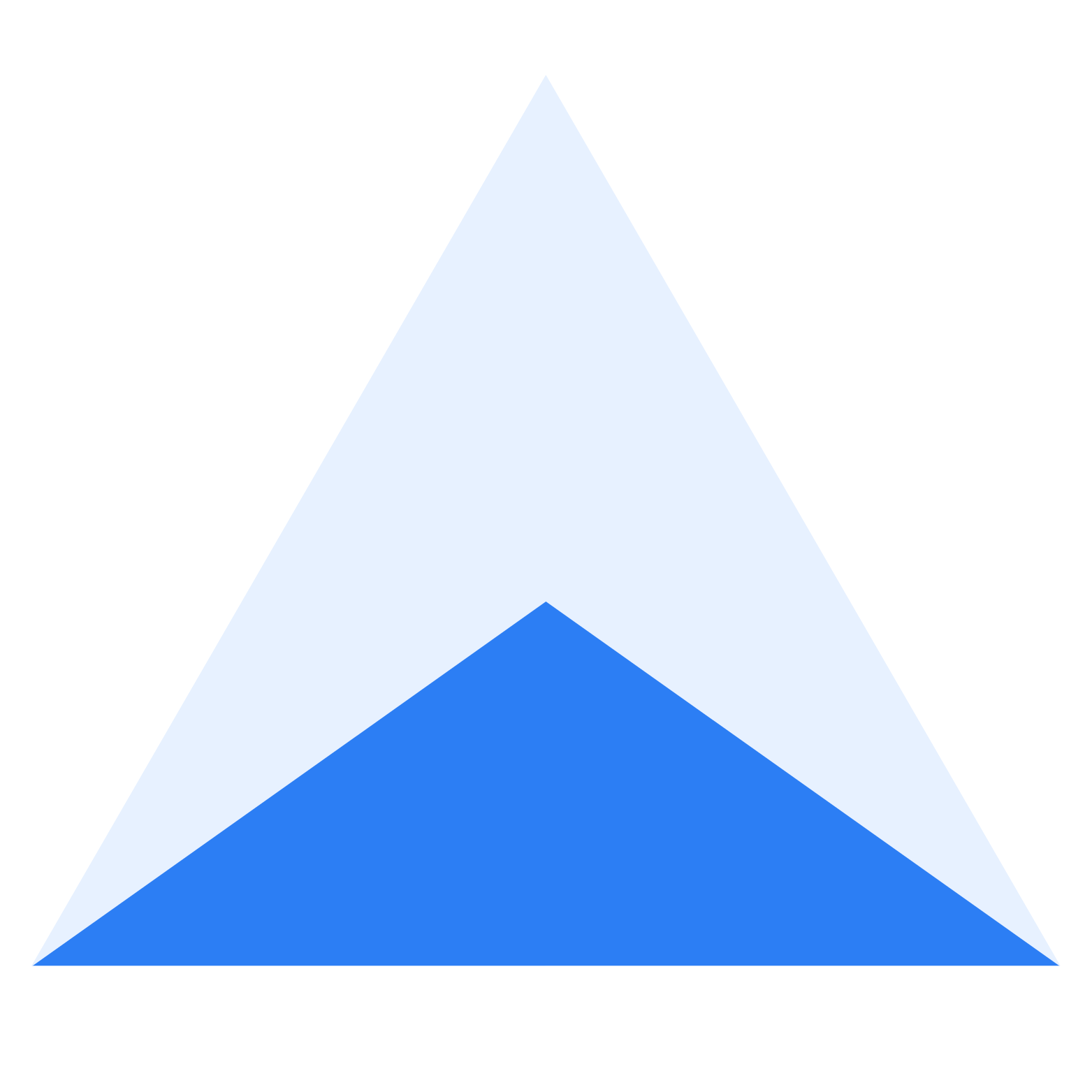 Close-up of a blue and white star logo on a black background.