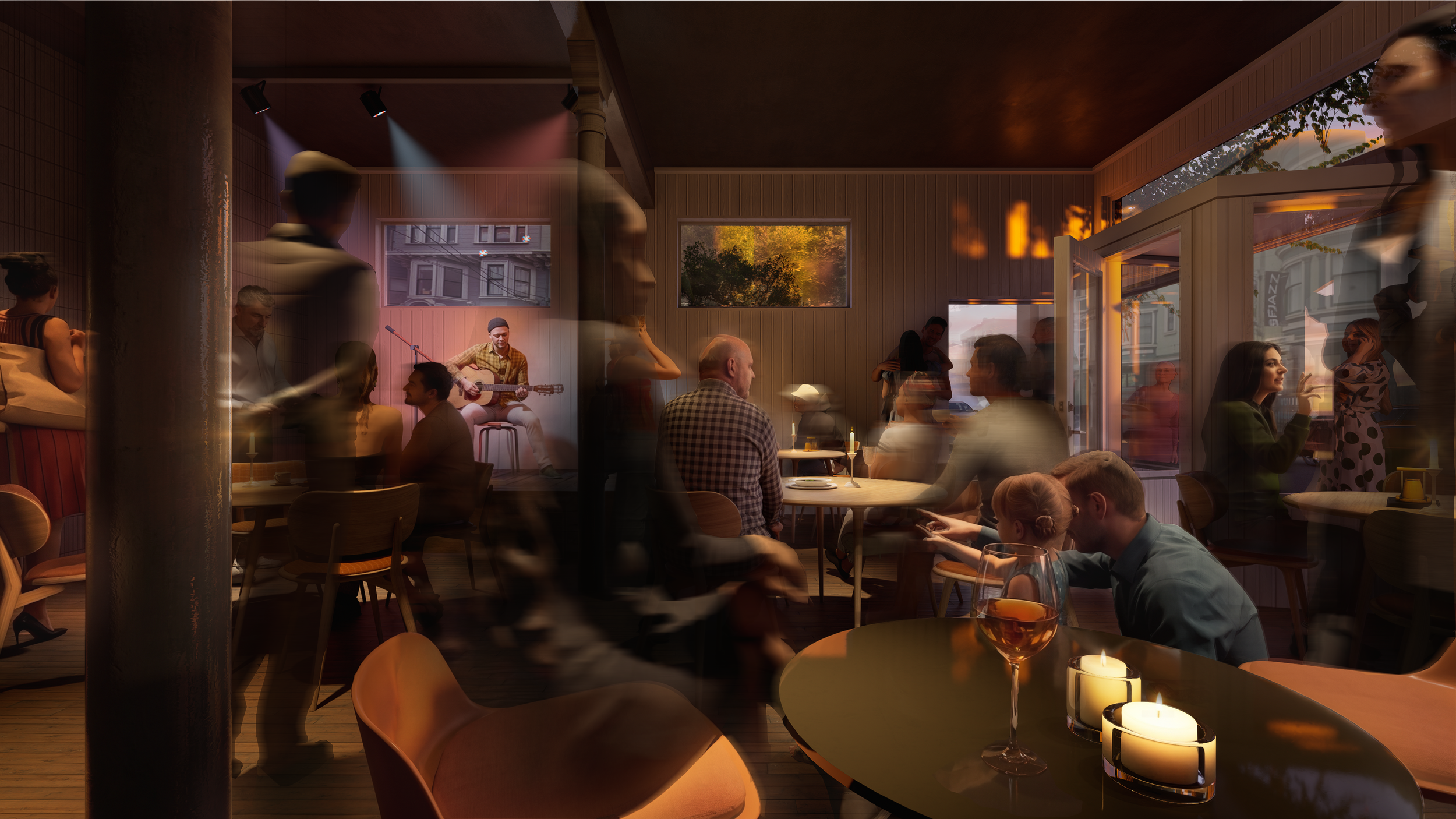 The Gathering grounds cafe at Crossroades Haight Ashbury