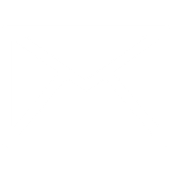 White icon of an envelope indicating an email address