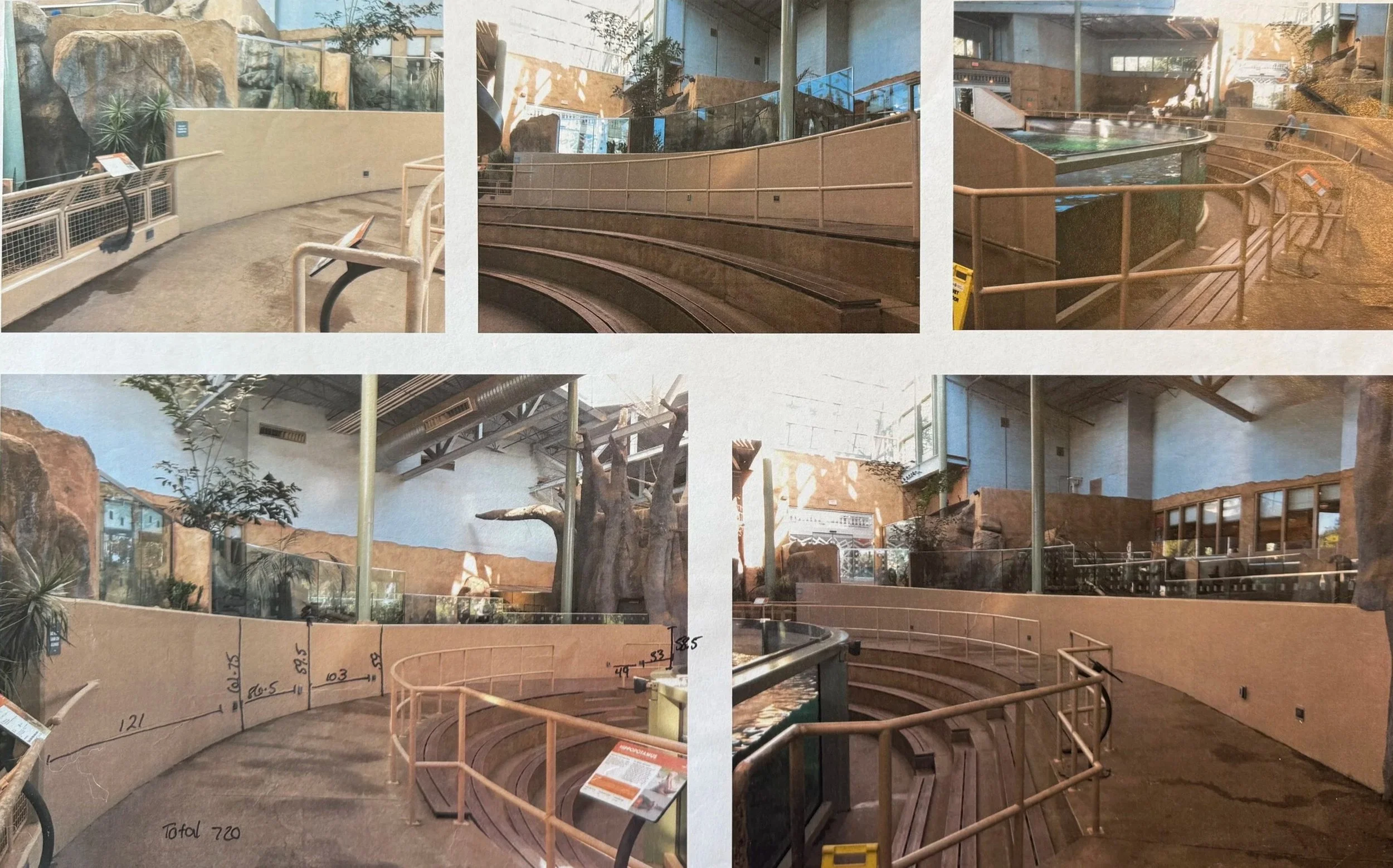 Photos and measurements of the wall