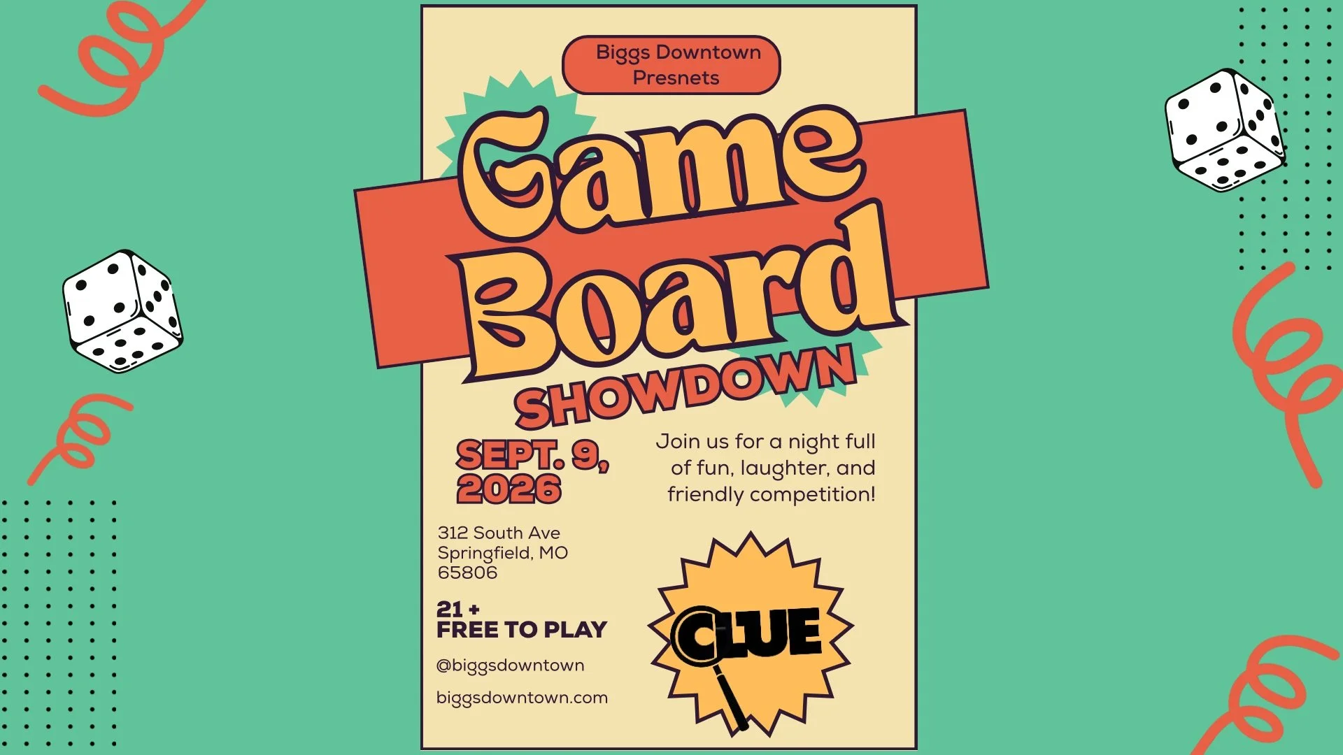 Board Game Showdown at Biggs Downtown