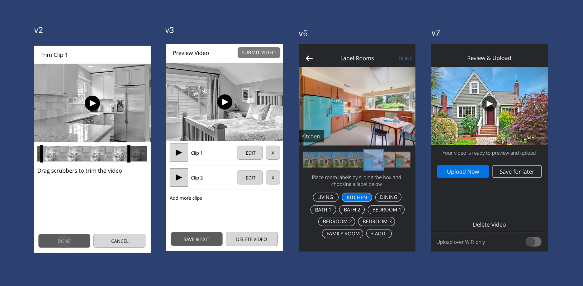 Zillow Video Walkthrough iterations