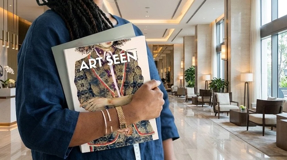 Art Seen Magazine Issue 13 Autumn 2024, art quarterly in a hotel lobby