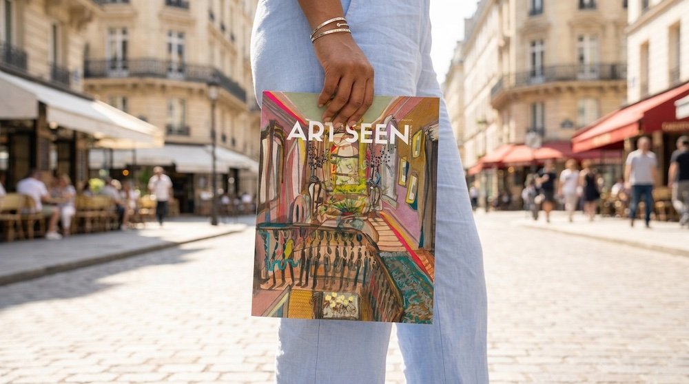 Art Seen Magazine Issue 14 Winter 2024, contemporary art magazine on a Paris street