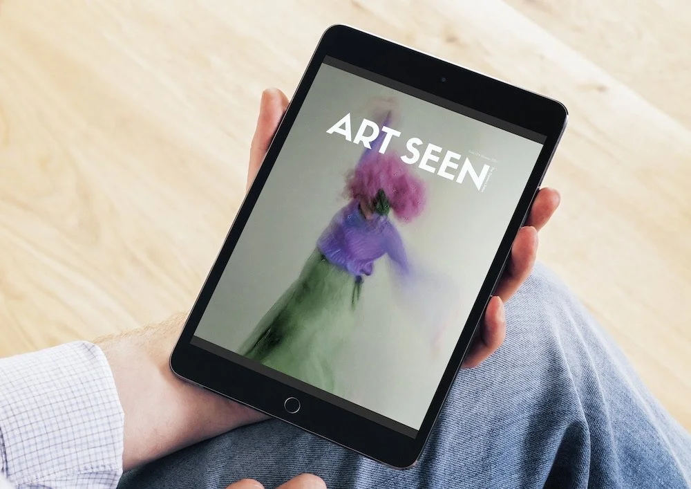 Art Seen Magazine Issue 12 Summer 2024, top artists magazine on an iPad