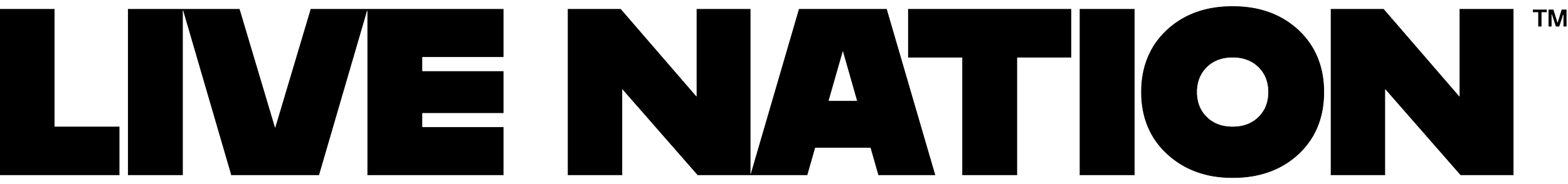 Black and white logo with the words "LIVE NATION" in bold, outlined letters.