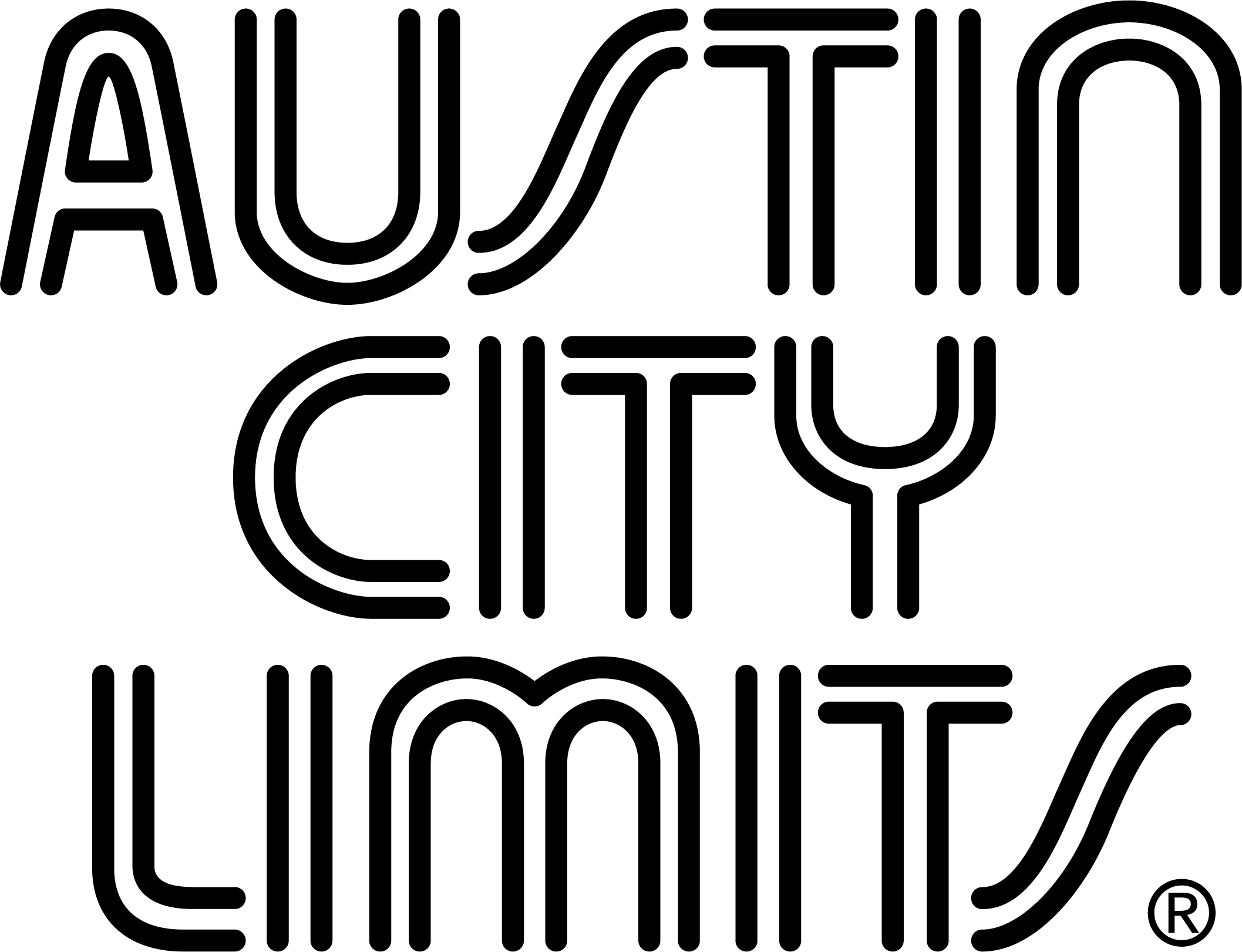 Black background with white stylized text reading "austin city limits".