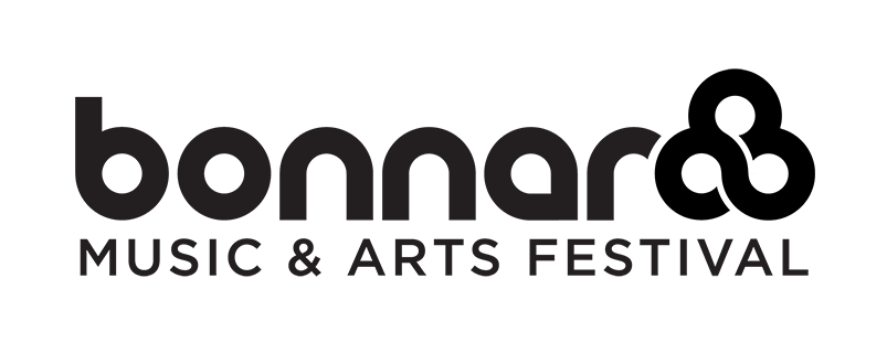 Bonnaroo Music & Arts Festival logo in black and white.